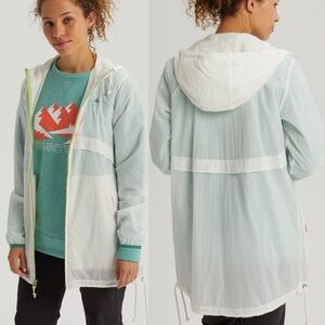 Burton Hazlett Packable Rain Jacket Womens Size XL Water Resistant‎ White Light